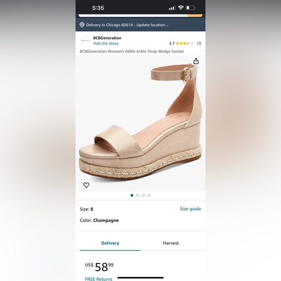 BCBG Wedges Size 8.5 - Picture 2 of 4